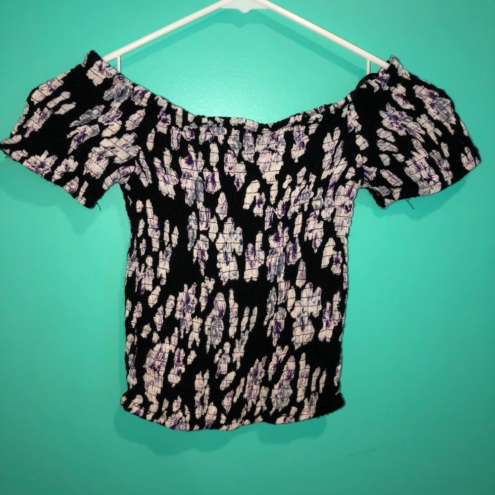 ruched floral crop top!